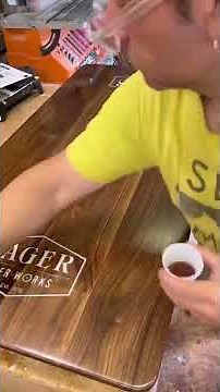 How I get a smooth final coat on my tables #polyurethane #woodfinishing #woodshop ￼