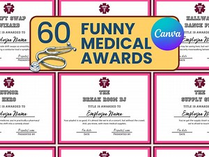 Funny Awards for Appreciated Nurses & Doctor Recognition | Hospital Humor Superlatives | Nurse Appreciation Certificates | Medical Staff Fun - Etsy