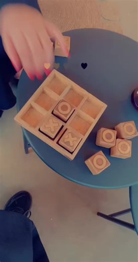 Creative Wooden Block Art with X and O Letters