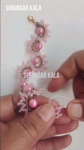 DIY Pink Pearl & Bead Necklace Tutorial! ✨💖 #shorts