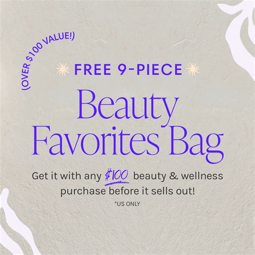 Spend $100 on any beauty and wellness products and receive a FREE 9-piece Beauty Favorites Bag. While supplies last. Shop here: https://freepeople.visitlink.me/7tM-MD *promotion has ended* | Free People