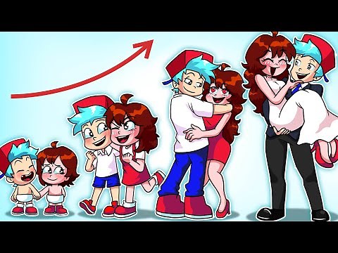 Girlfriend x Boyfriend Growing up - Love Story of Boyfriend - Friday Night Funkin Animation