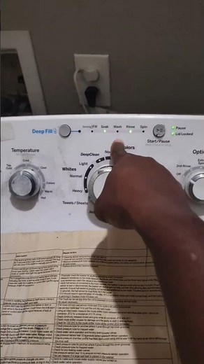 GE washer Error Code diagnostic