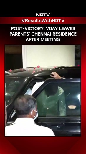 Post-Victory, Vijay Leaves Parents’ Chennai Residence After Meeting