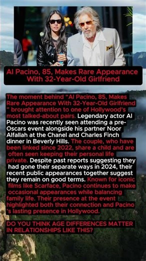Al Pacino Makes Statement Appearance With Younger Partner #alpacinο #celebrity #shorts #hollywood