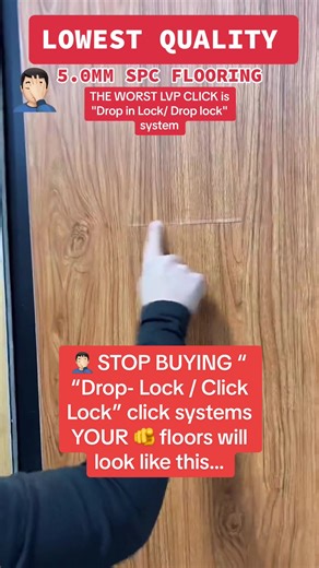 Replying to @Lucky If you're shopping for SPC flooring, go for ones that use the Välinge or Uniclic click systems. These clicks are stronger than the drop and lock/ Drop Lock systens. Avoid buying 5 mm SPC flooring and look for a thickness of at least 6 mm it will have a STRONGER click system. You’ll thank me later! 😉 #learningwroger #TheFloorDoctor #learnontiktok #flooring #remodeling #homerenovation #homerenovation #homeimprovement #fyp