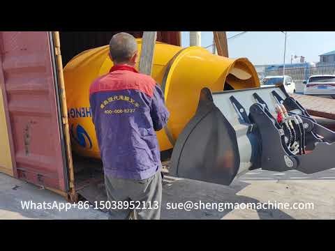 4cbm Self loading mixer truck loaded into container process, by Shengmao Machinery