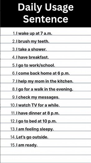 Daily English Sentences for Beginners | Learn Simple English