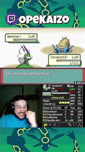 1 HP and a DREAM @ Brawly #kaizoironmon #pokemon #fail #gaming#nuzlocke