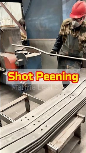 Shot peening is crucial for improving the performance and durability of steel leaf springs.