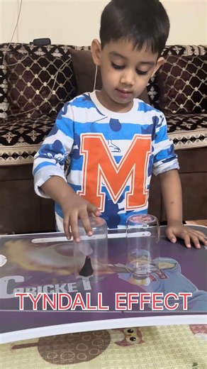 🌈 Tyndall Effect Experiment for Kids | Amazing Science Activity at Home 🔬✨ #challenge #unstoppabl