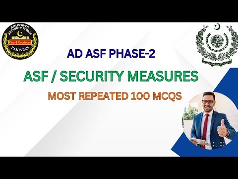 ASF ACT / SECURITY MEASURES | AD ASF TEST PREPRATION | MCQS