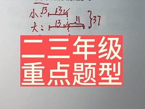 二三年级数学重点题型