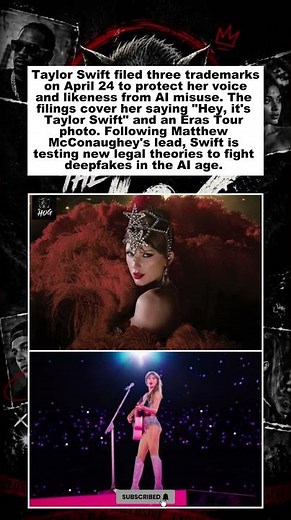 Taylor Swift Files to Trademark Her Voice & Likeness to Fight AI Deepfakes.