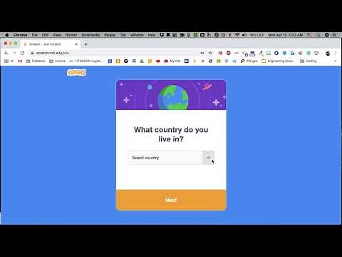 Creating an account in Scratch 3 0