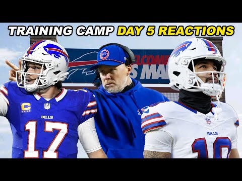 Buffalo Bills Training Camp Day 5 LIVE PLAY BY PLAY REACTION | PADS ARE ON!