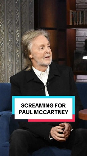 What could be more full circle than a crowd screaming for @Paul McCartney at the Ed Sullivan Theater? #Colbert #TheBeatles #PaulMcCartney @The Beatles