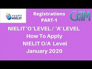 How to Apply O Level & A Level Registration | GIITM | NIELIT O Level Full Registration Process