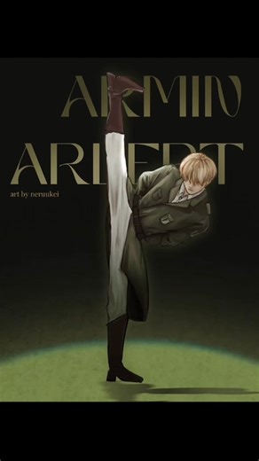 nell | art acc on Instagram: "Chinese military dance trend with Armin Arlert :D I really love armin with this uniform, I didn't draw full face of him especially his eyes bc i was focusing on rendering the clothes sorry😅 • • • #armin #arminarlert #attackontitan #進撃の巨人 #aot #anime #art #fanart #meme #illustration"