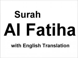 Surah Al-Fatiha with english translation