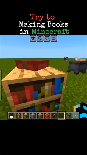 Easy Minecraft Book Decor Hack! #MinecraftBuilds #shorts
