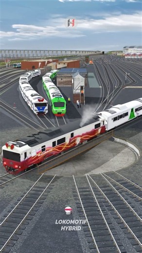 Banyak Kereta Api Inspeksi Melewati Antrian Persilangan Turntable Kereta #train #railroad #keretaapi