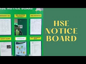 HSE Notice Board || Safety Poster