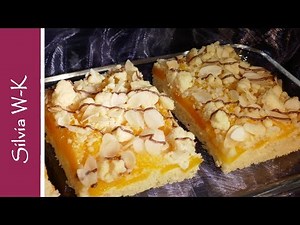 Peach crumble cake / sheet cake / fruit cake