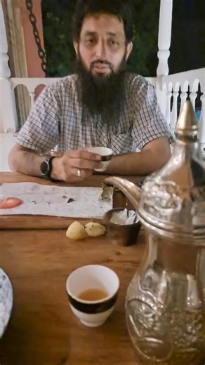 ☕ Arabic Qahwa drink with respect, finish with etiquette. ☕ القهوة العربية شُربٌ بأدبٍ وخِتامٌ بذوق. | Samiuallah Zubairi