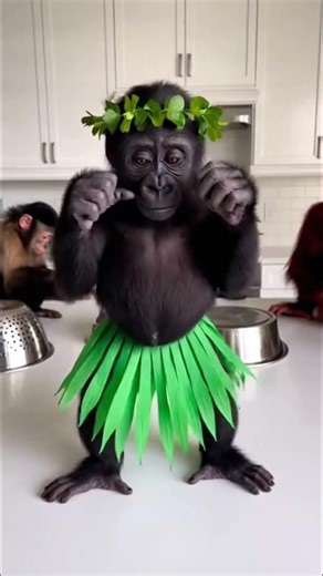 Baby Gorilla’s Tribal Dance with Monkey Friend Will Melt Your Heart ❤️🐒