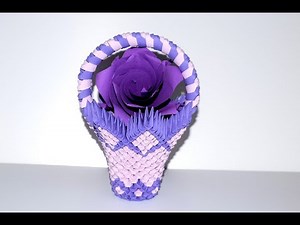 3d origami basket tutorial || DIY paper basket 1