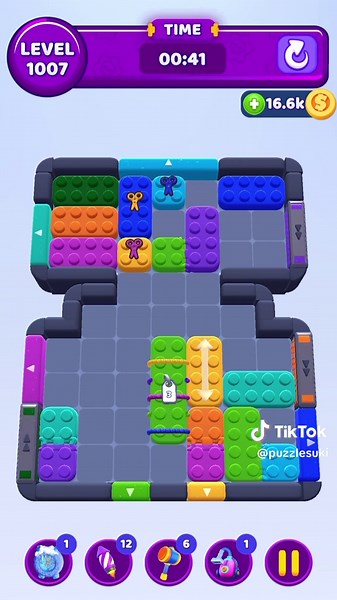 カラーブロックジャム レベル1007の攻略法