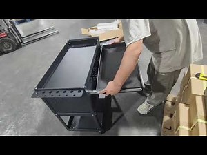 Step-by-Step Assembly: 3-Tier Rolling Tool Cart with 1 Drawer & 2 Side Pegboards