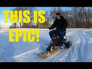 Ultimate Backyard Snowmobile DIY- Homemade Tracked Mini Bike
