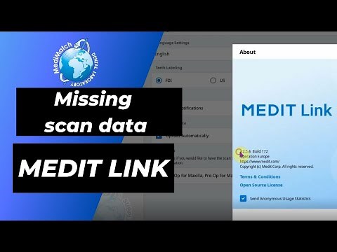 Missing scan data when sending to the lab - how to update Medit link