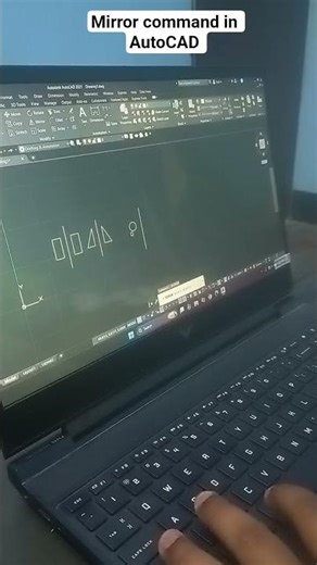 Mirror command in AutoCAD (Mi - Enter) #shorts#Design mind works