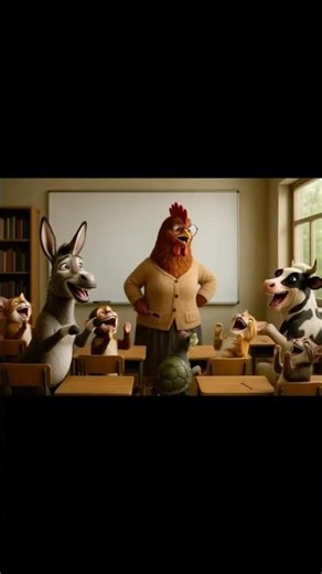 Professor Hen is Teaching Crammer to His Students#grammar #tense #shortsviral