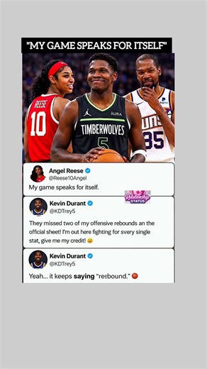 Angel Reese Says "My Game Speaks for Itself" 👀 Kevin Durant's Reply Gets Fans Talking.#shorts