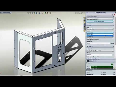SolidWorks: Automated Design Costing (Sheet Metal and Machined Parts)