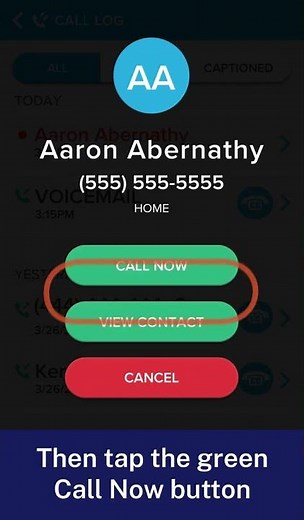 How to Use Call Log and View Saved Captions on ClearCaptions Phone