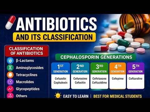 Antibiotics Classification & Cephalosporins Generations | Easy Pharmacology