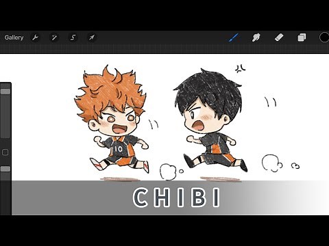 How to draw Chibi Kageyama Tobio and Hinata Shoyo | Haikyuu!! [step by step]