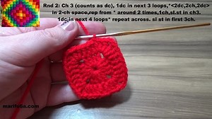 How to crochet easy colorful square blanket afghan free pattern tutorial for beginners by marifu6a