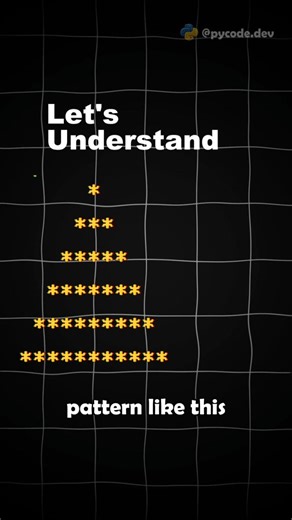 PyCode • Python & AI Enthusiasts 🚀 | How to print pattern in python step by step 🔺️ follow @pycode.dev for more useful python reels ⚡️ | Instagram