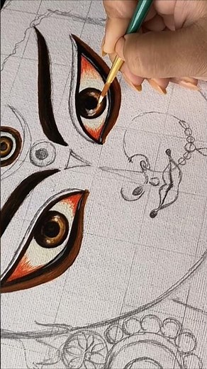 Maa Durga Drawing, Navratri Drawing ✨#shorts #drawing #maadurga #navratri