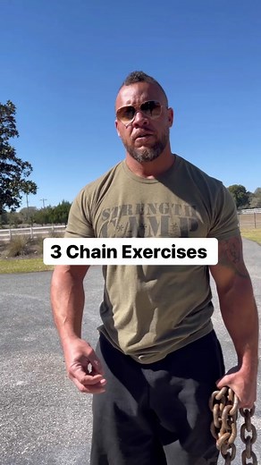 3 Workouts using only a chain 💪🏽 #workout #fitness #strengthtraning #strength #exercise
