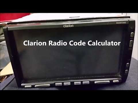 Clarion Radio Code Calculator For Unlocking Codes Reproduction For Any Clarion Model