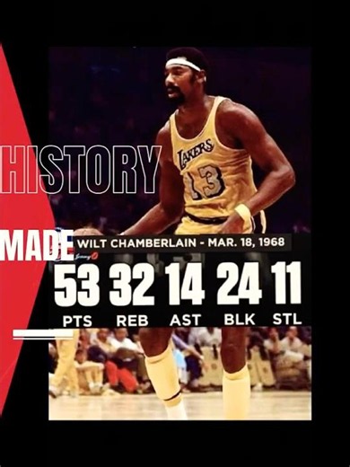 The ONLY Player In NBA History with a 53 Point QUINTUPLE DOUBLE - WILT #nba