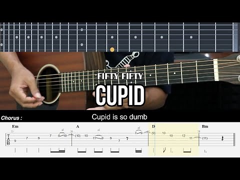 Cupid (Twin Version) - FIFTY FIFTY | EASY Guitar Lessons TAB - Guitar Tutorial