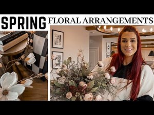 2024 SPRING FAUX FLORAL ARRANGEMENT IDEAS || HOBBY LOBBY STEMS ||